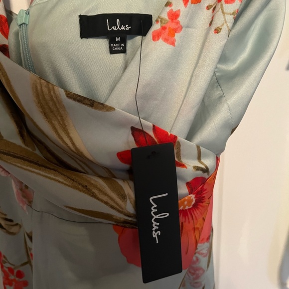 Lulus Flora Satin Print Dress - Picture 5 of 7